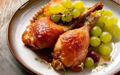 Canard confit aux raisins